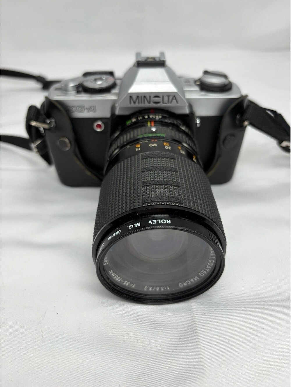 MINOLTA XG-A 35mm SLR Camera with 58mm 1:3.9/5.3 Macro Zoom Lens